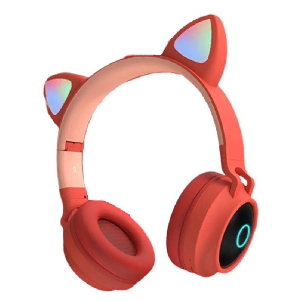 Yonis Casque Bluetooth Oreilles De Chat Pliable Led