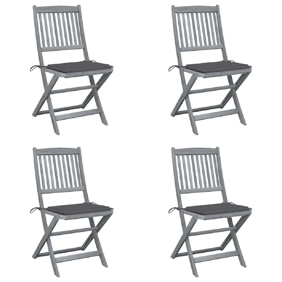 vidaXL Chaises pliables d'extérieur - Anthracite
