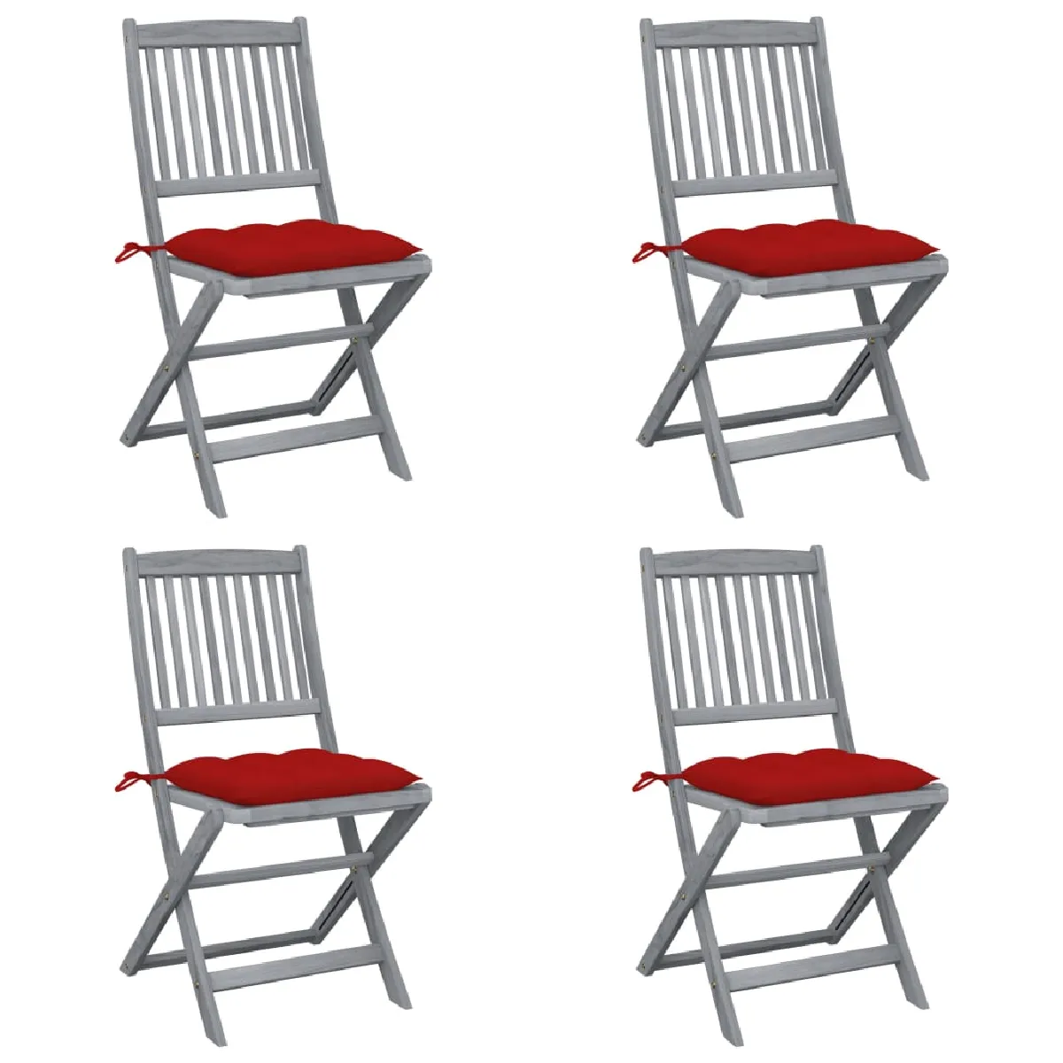 Chaises pliables dextérieur VIDAXL Bois dacacia Ensemble de 4 - vue 10