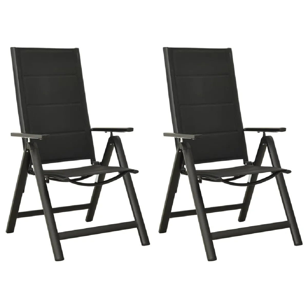 vidaXL Chaises pliables de jardin - Lot de 2