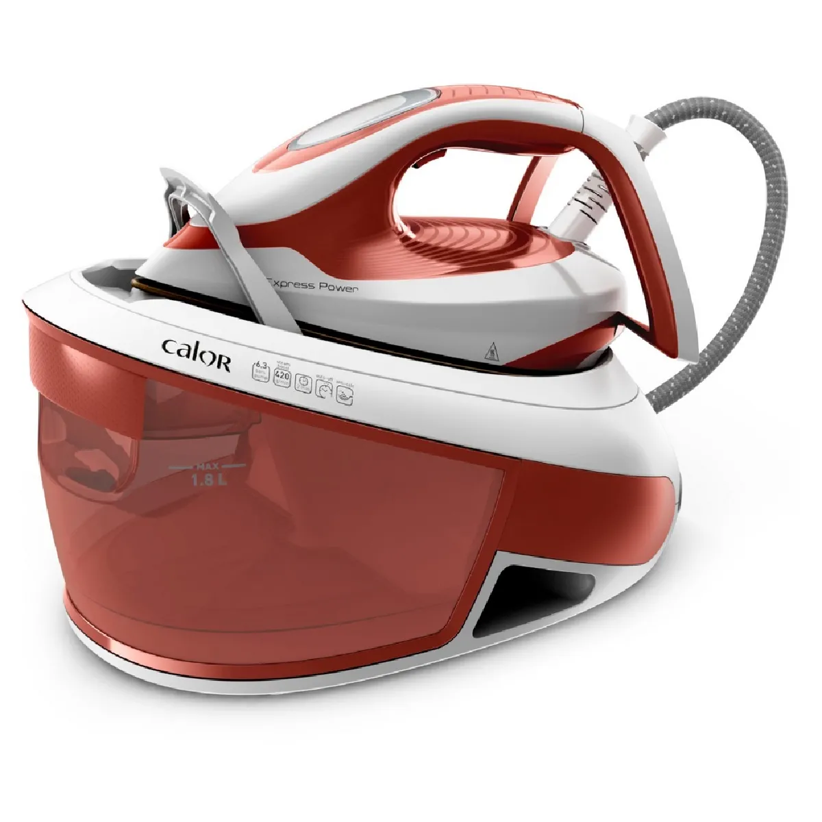 Calor Centrale vapeur 6 9 bars Débit vapeur 130 gmin Fonction pressing 480 gmin Réservoir 1 8 Led Vision Collecteur de calcaire Fabriqué en France SV8152C0 - vue 3