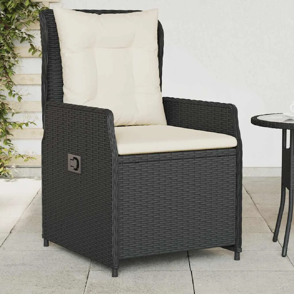 vidaXL 2x Chaise Inclinable de Jardin et Coussins Fauteuil dExtérieur Chaise de Patio Terrasse Arrière cour Robuste Résine 46065 - vue 7