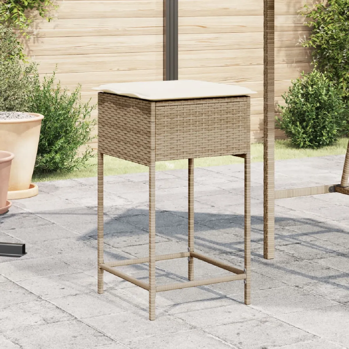 vidaXL Tabourets de bar de jardin Lot de 2 - vue 5