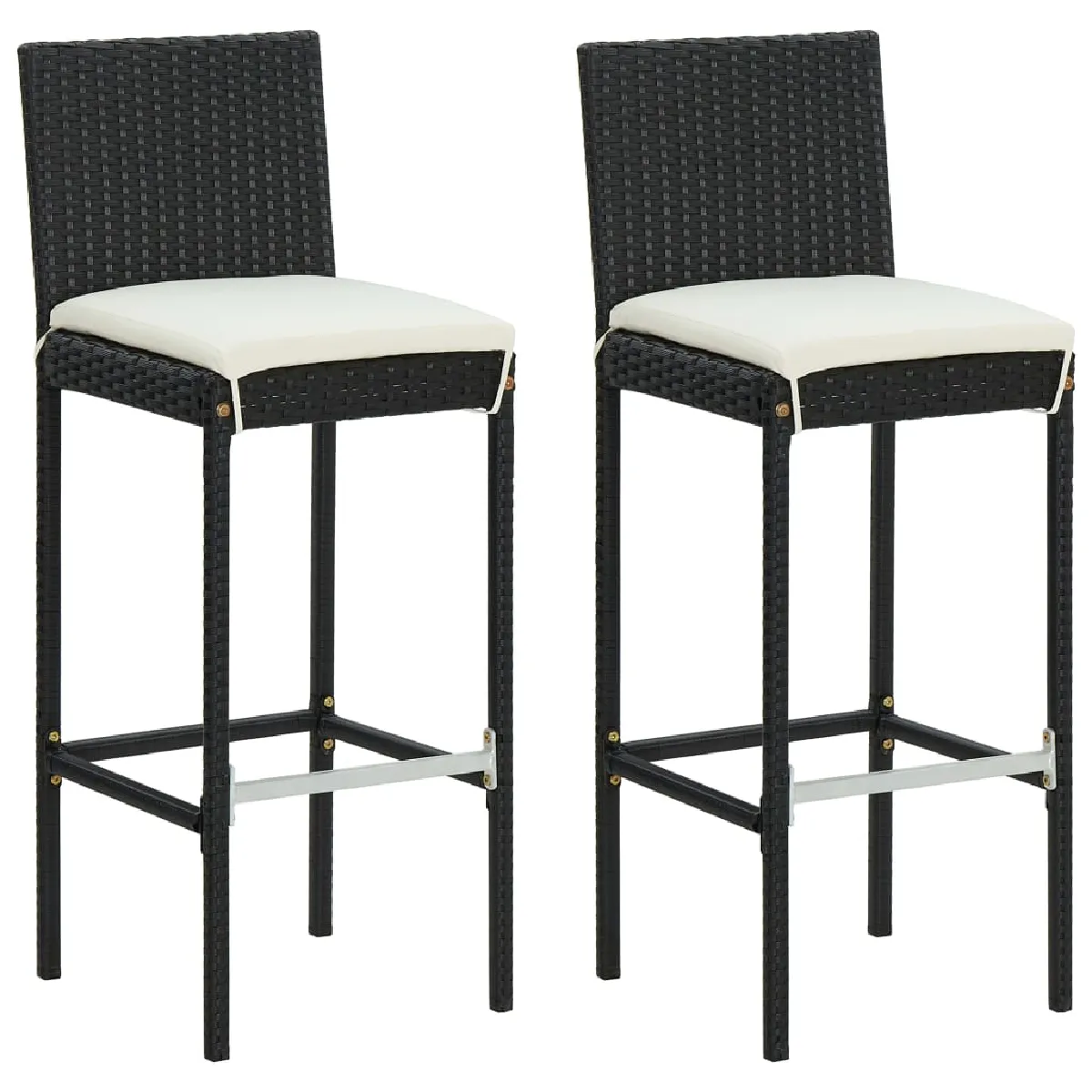 vidaXL Tabourets de bar de jardin Lot de 2 - vue 7