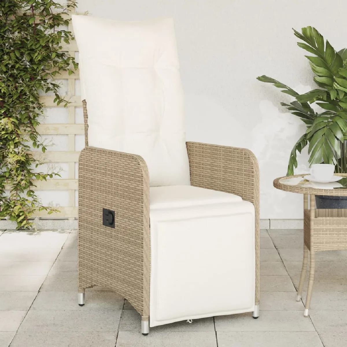 vidaXL Chaises inclinables de jardin lot de 2 - Résine tressée