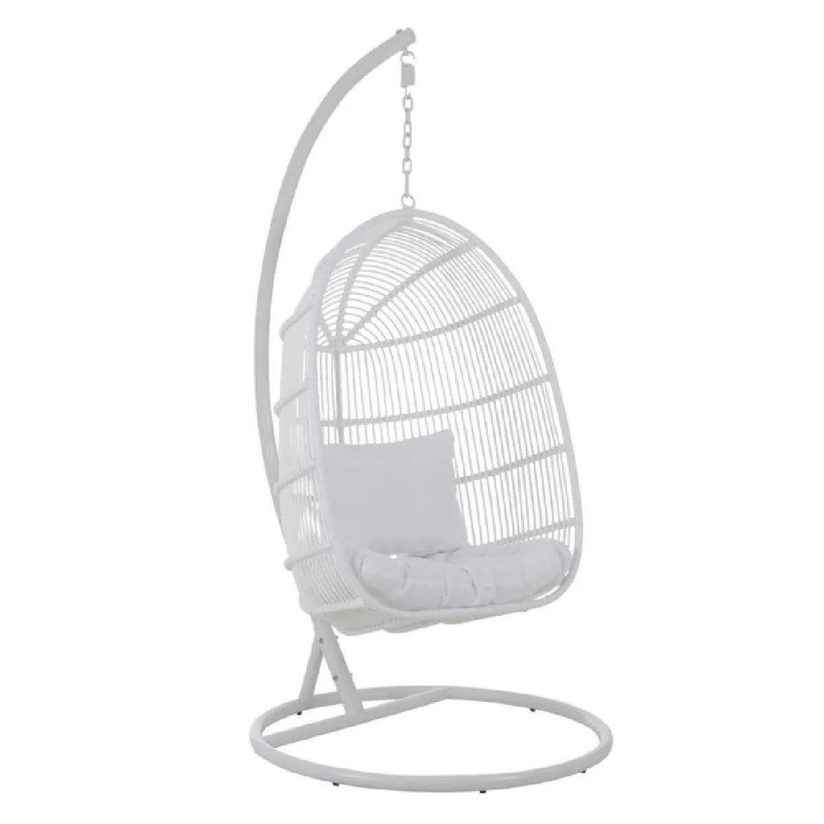 Paris prix Fauteuil suspendu ovale jardin - Blanc