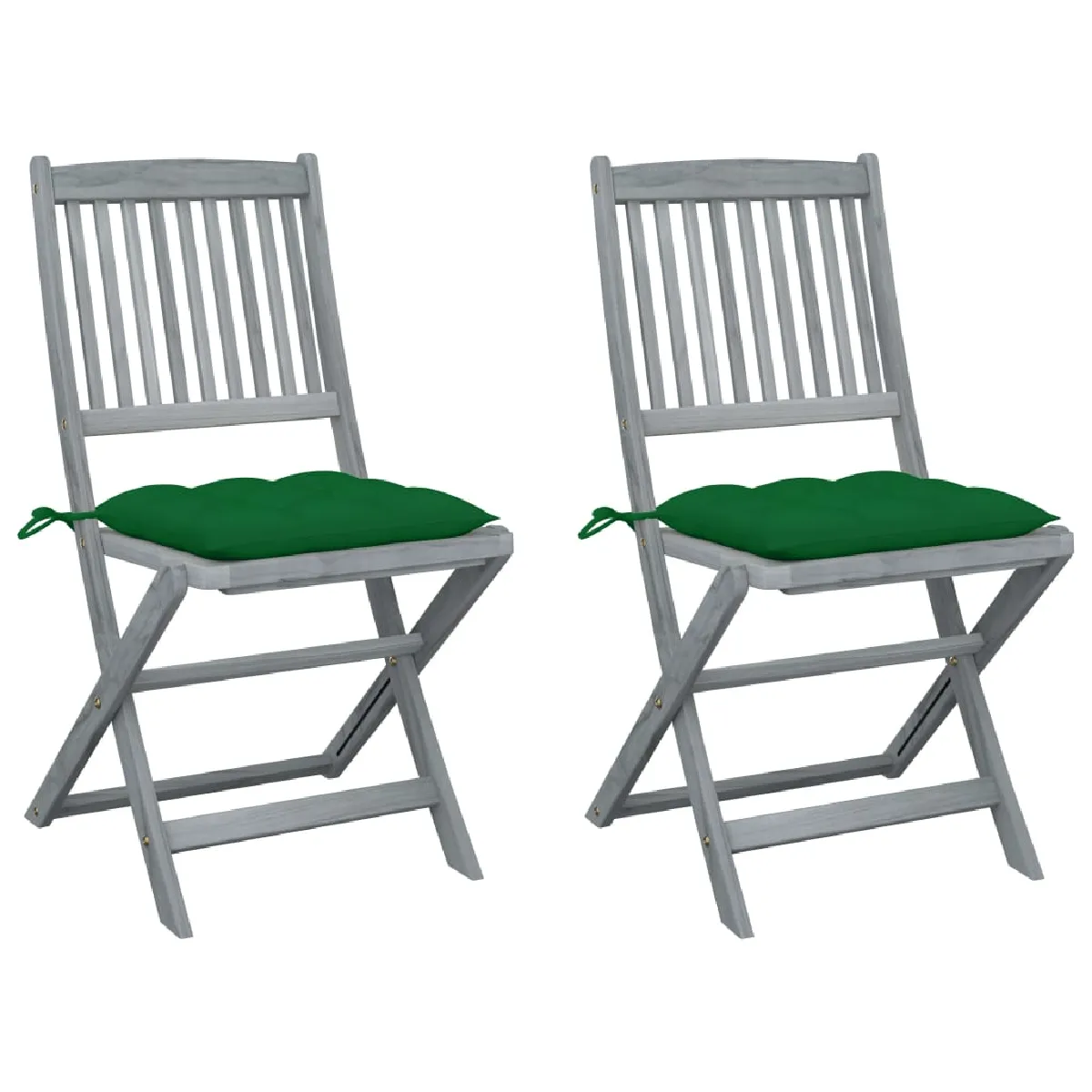 vidaXL Chaises pliables d'extérieur Lot de 8 Bois d'acacia - vue 2