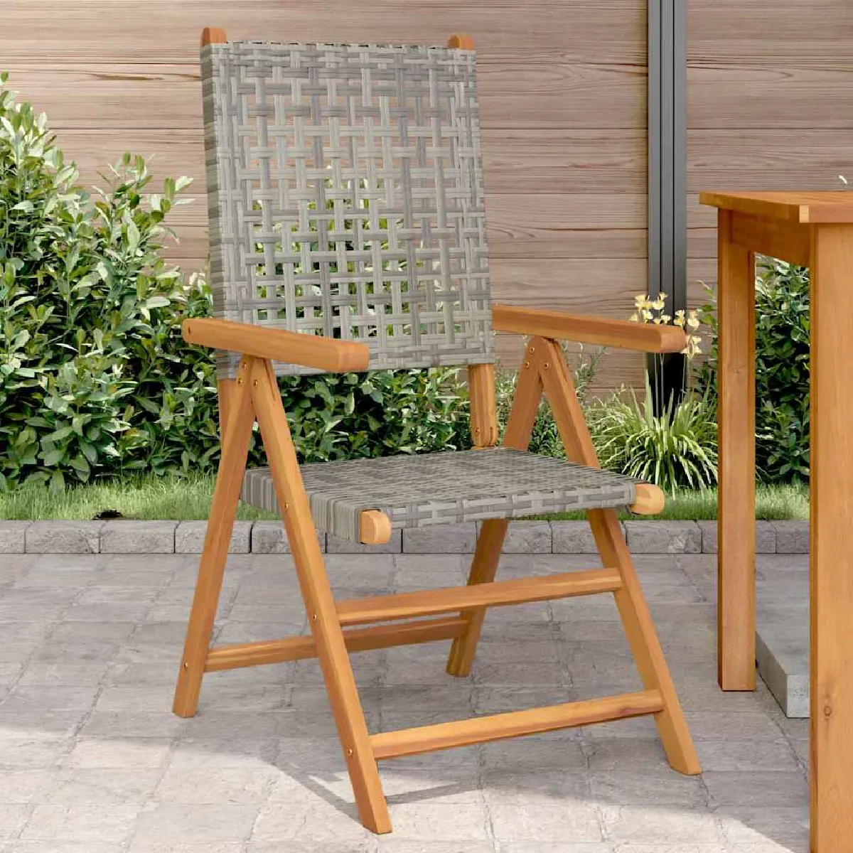 vidaXL Chaises de jardin lot de 2 gris
