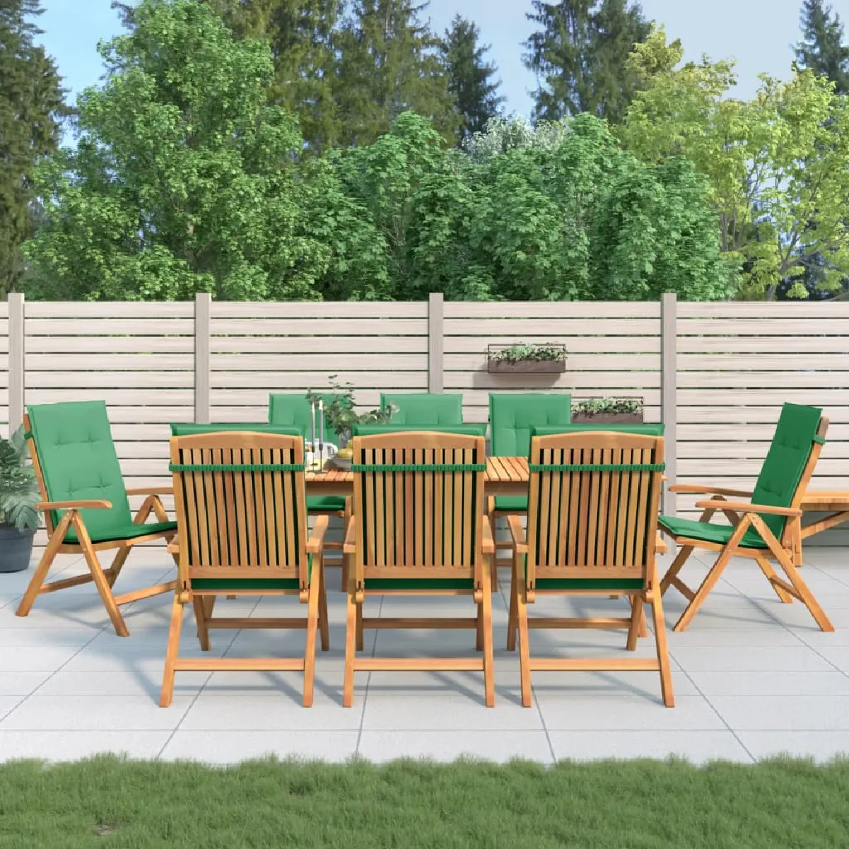 vidaXL Chaises de jardin inclinables et coussins lot de 6 - vue 2