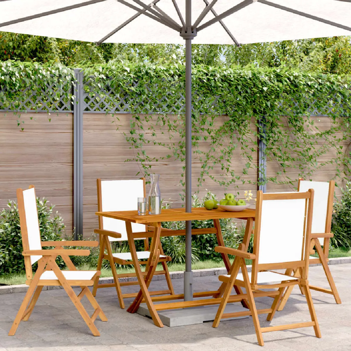 vidaXL 2 pcs Chaises inclinables de jardin Plastique - vue 8