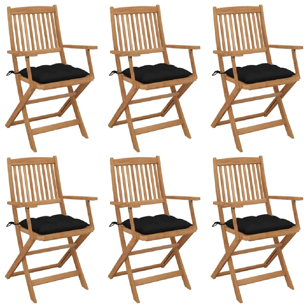 vidaXL Chaises pliables de jardin lot de 8 - vue 4