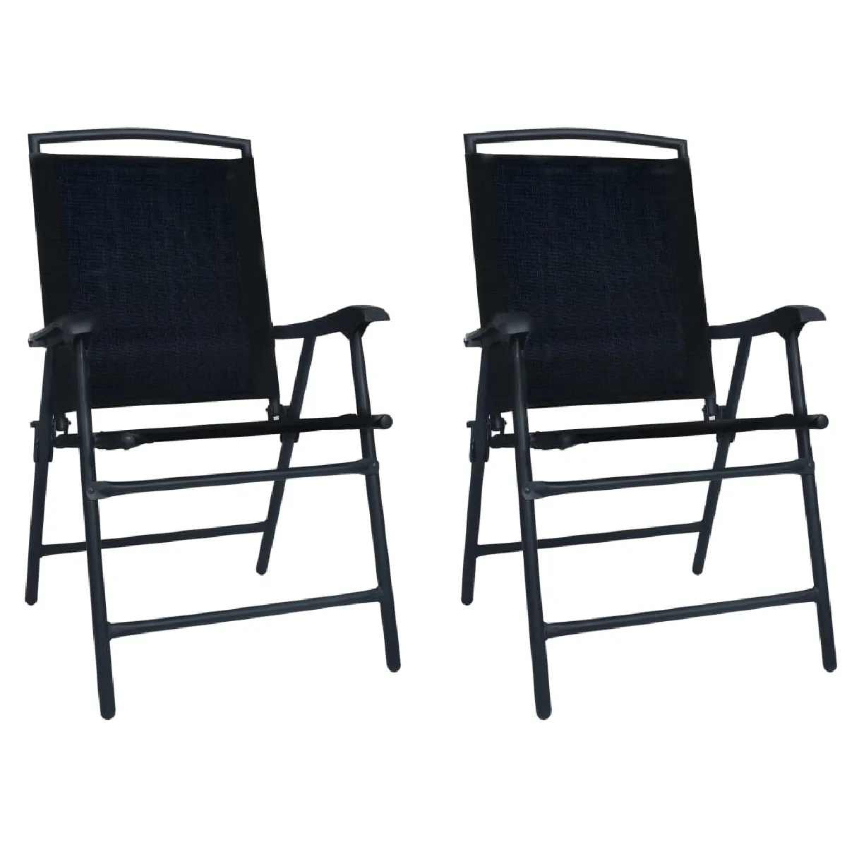 Vidaxl Chaises de jardin pliables Lot de 2 Textilène