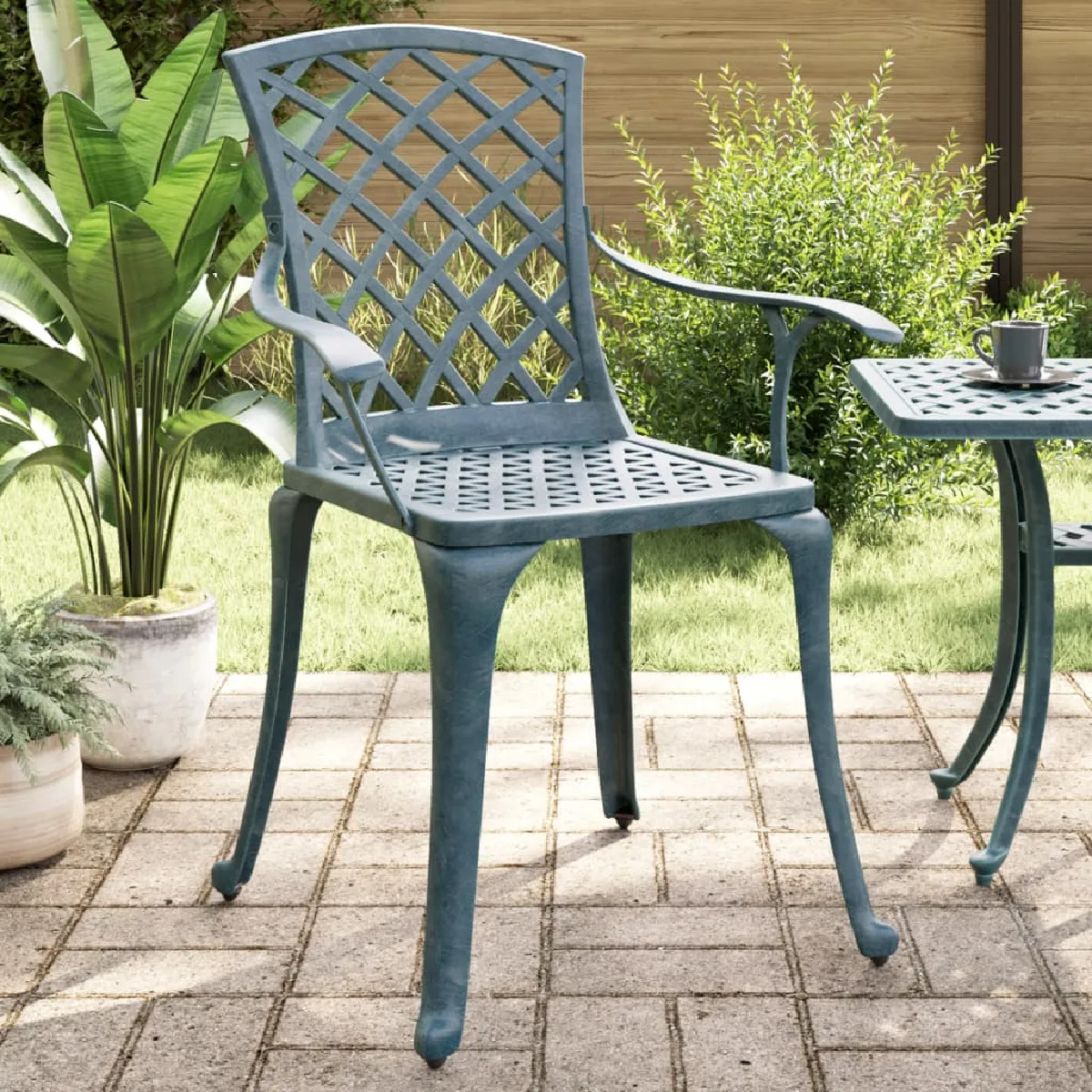 vidaXL Chaises de Jardin Aluminium Fonte - vue 2