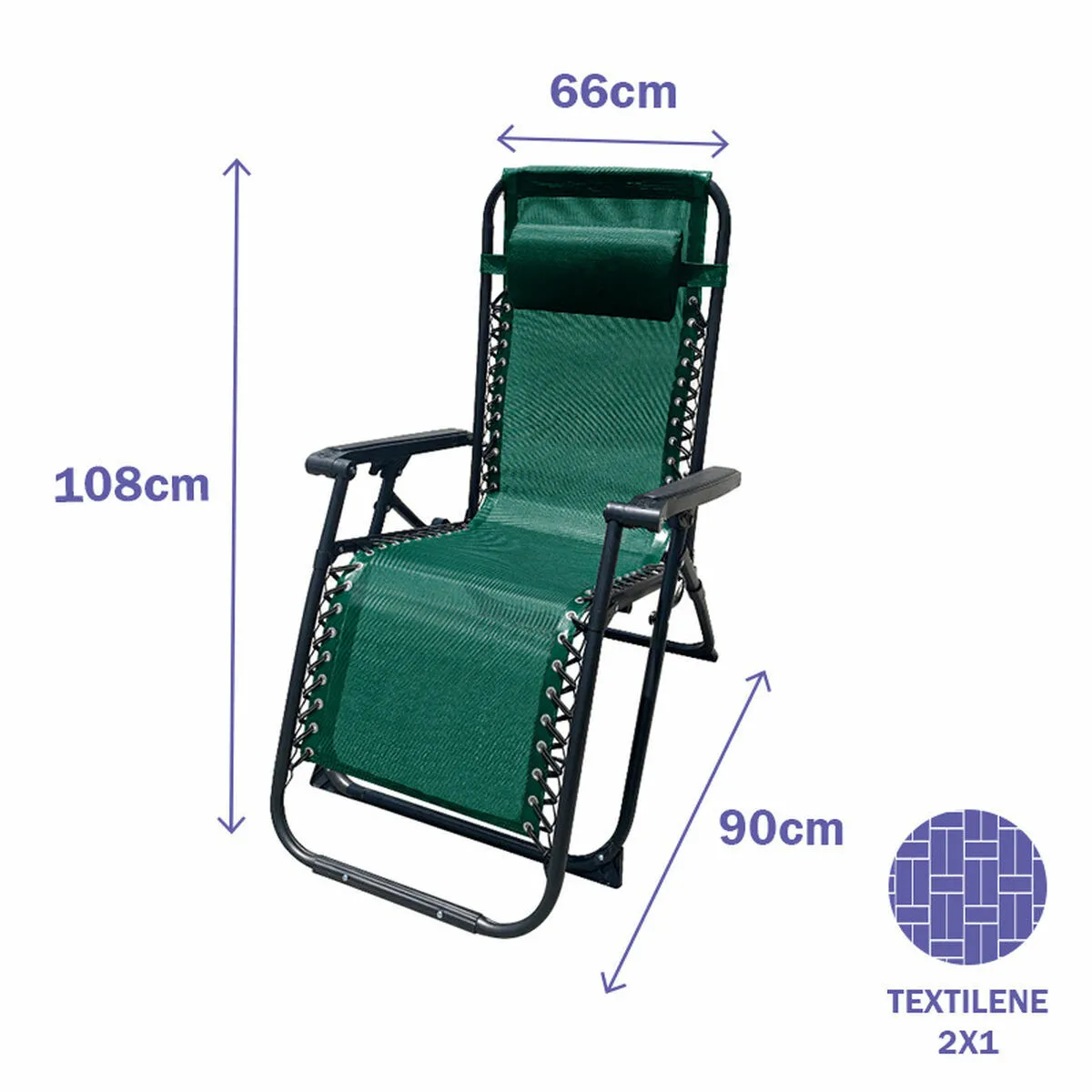 Marbueno Chaise de jardin pliante