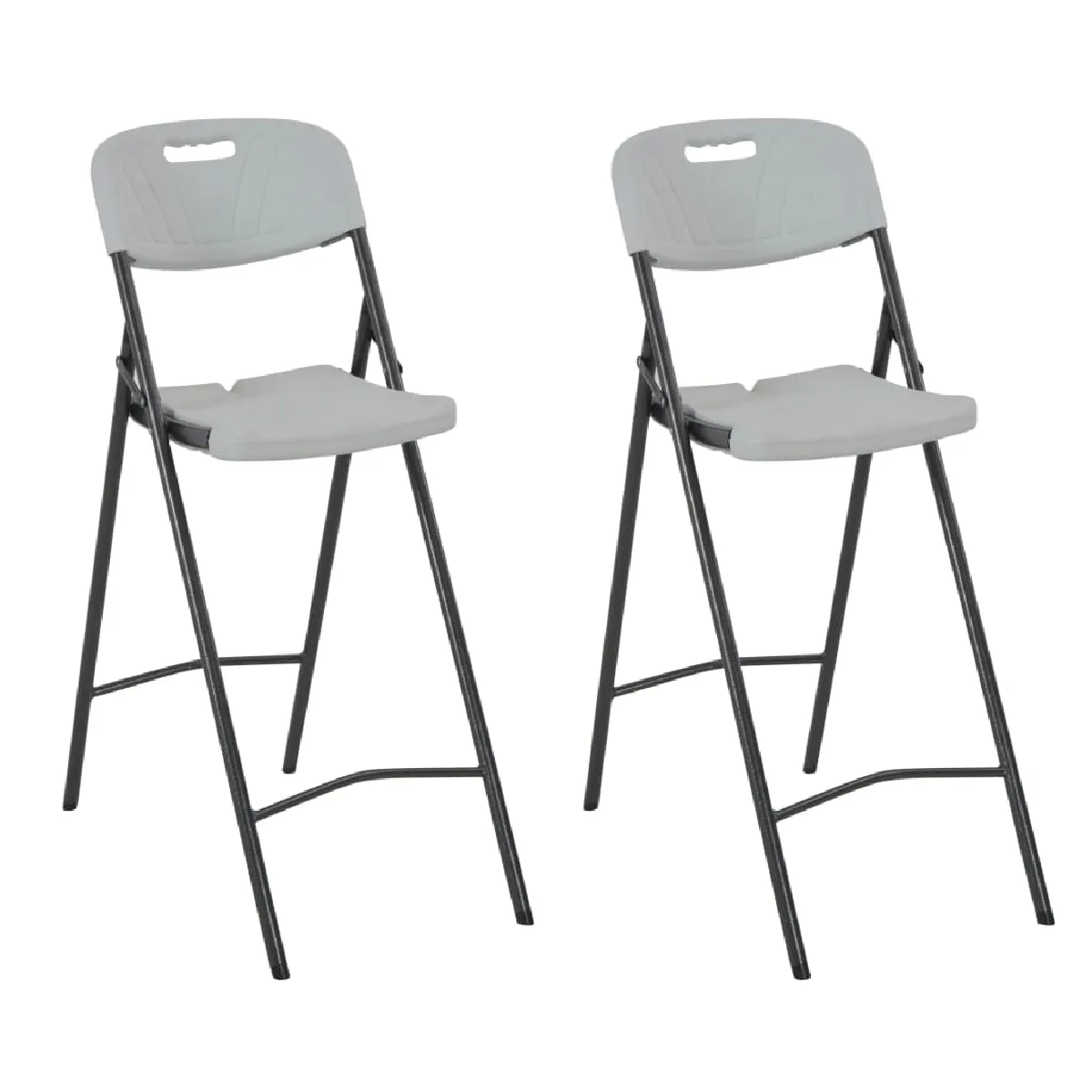vidaXL Chaises de bar pliantes rotin PEHD - vue 2