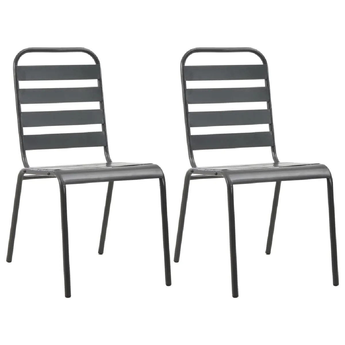 vidaXL Chaises empilables d'extérieur lot de 4 - vue 8