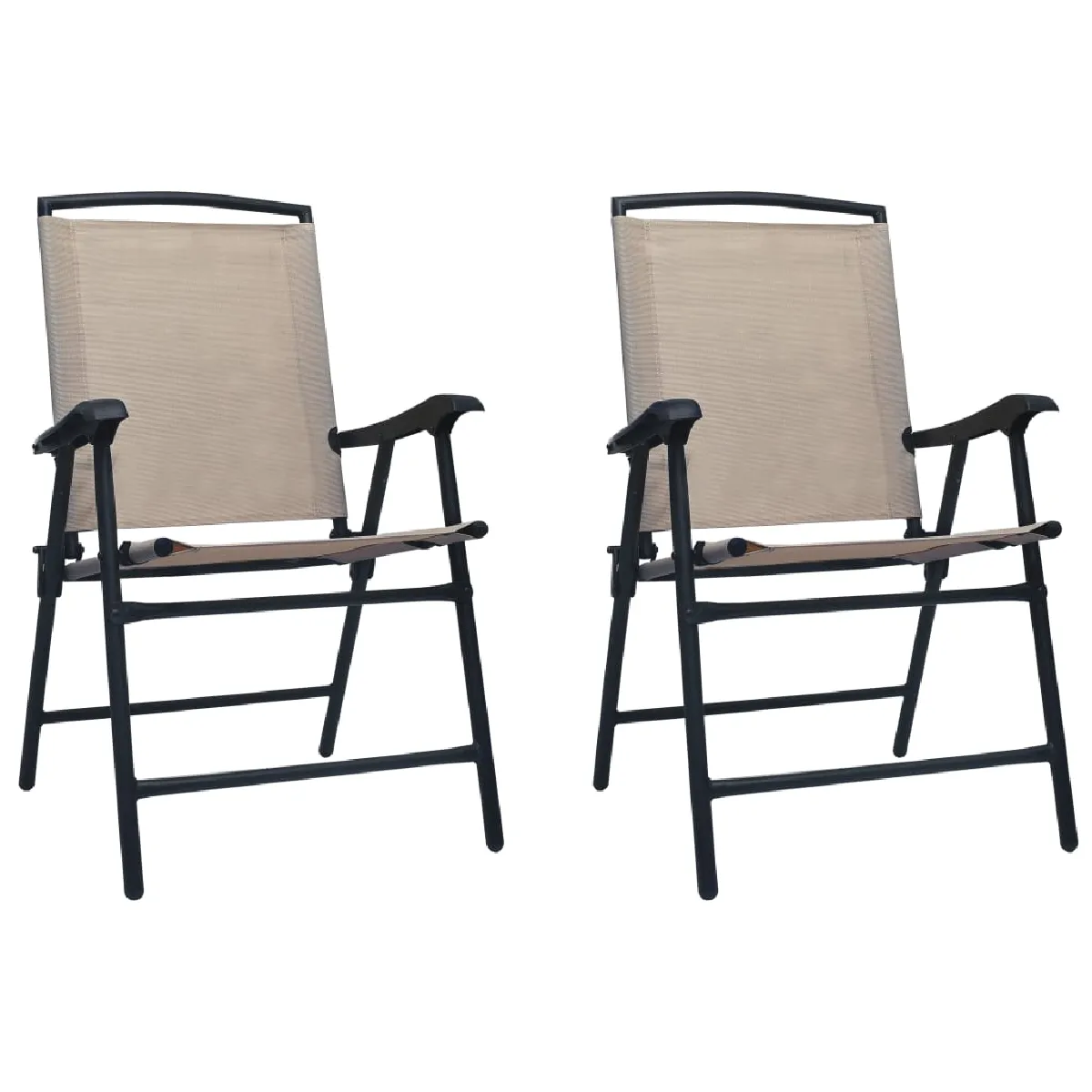 Vidaxl Chaises de jardin pliables Lot de 2 Textilène - vue 2