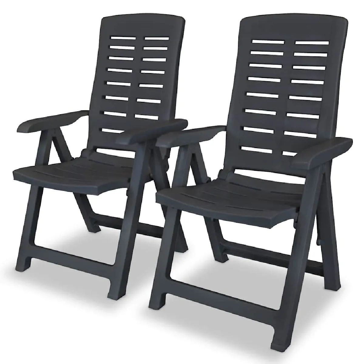 VidaXL Chaises inclinables de jardin - Plastique