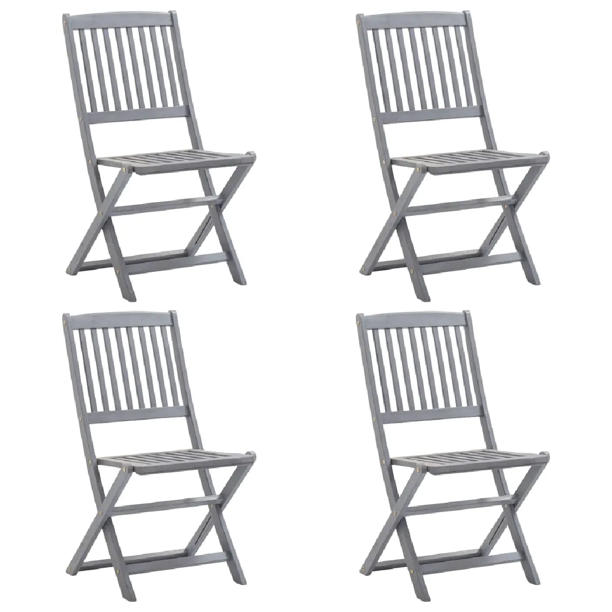 Chaises pliables dextérieur VIDAXL Bois dacacia Ensemble de 4 - vue 10