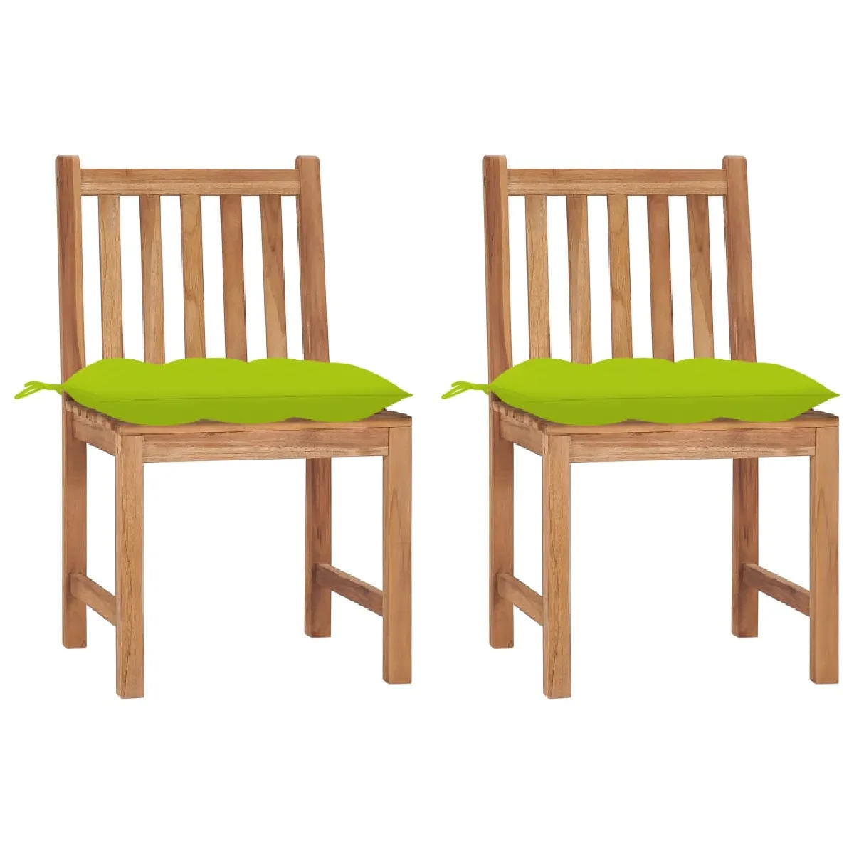vidaXL Chaises de jardin lot de 3 Bois de teck massif - vue 3
