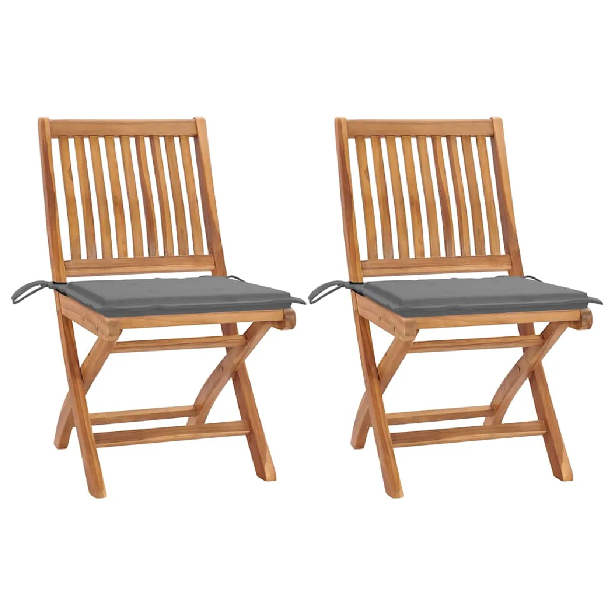 vidaXL Chaises de jardin coussins lot de 2 - vue 1