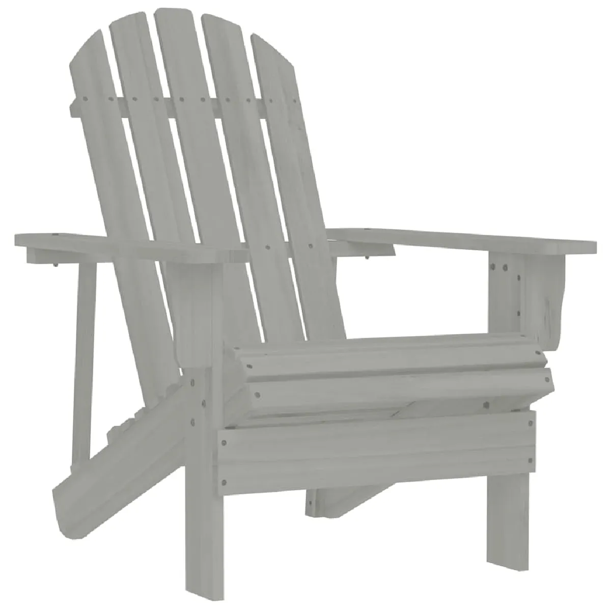 vidaXL Chaise de jardin bois massif gris