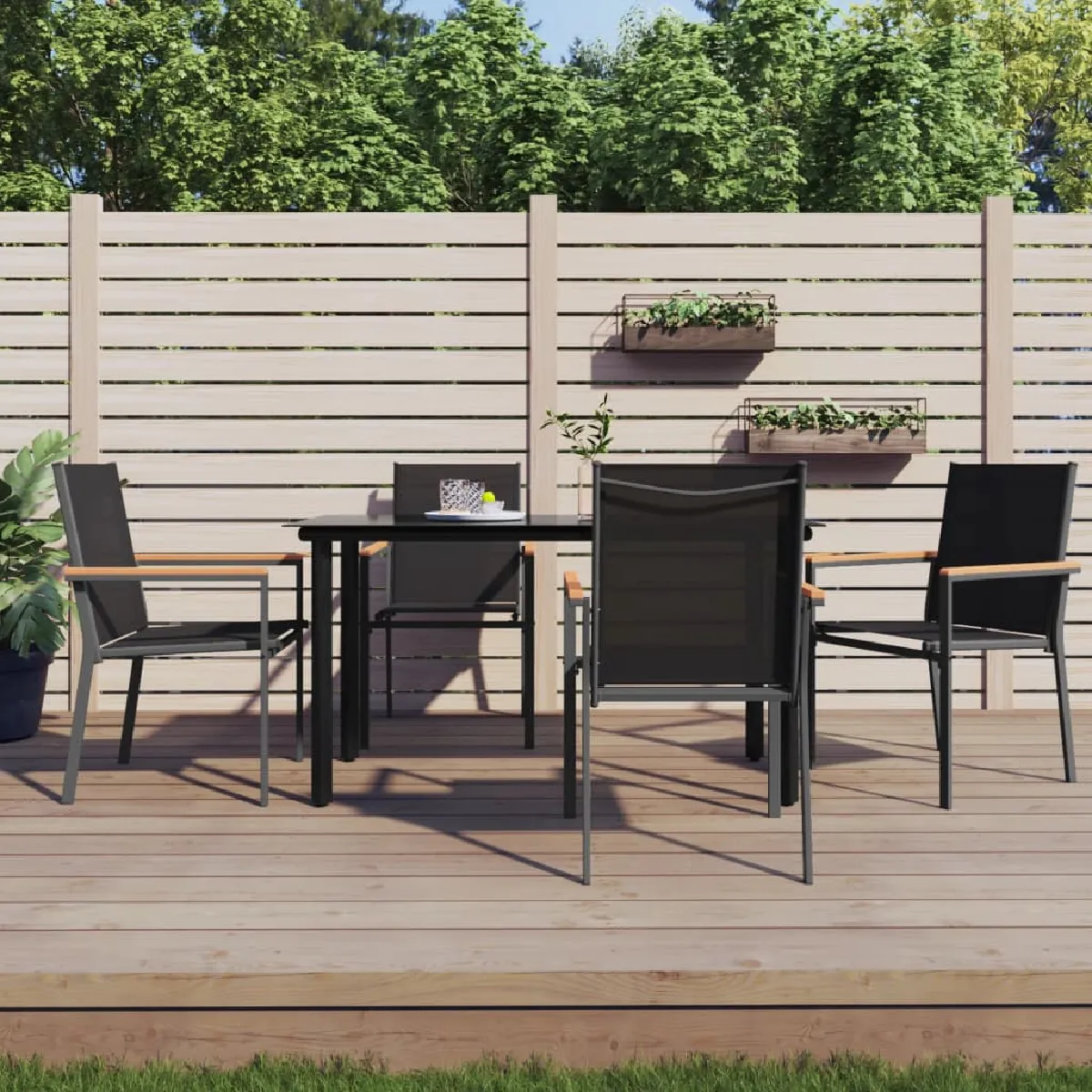 VIDAXL Chaises de jardin Textilène