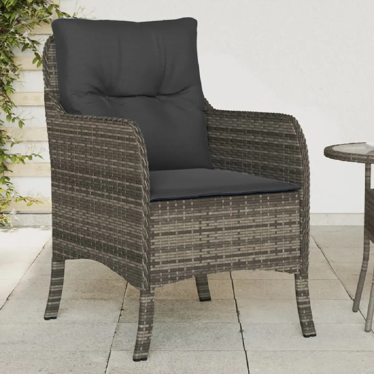 VIDAXL - Lot de 2 Chaises de Jardin - Gris - Image 2