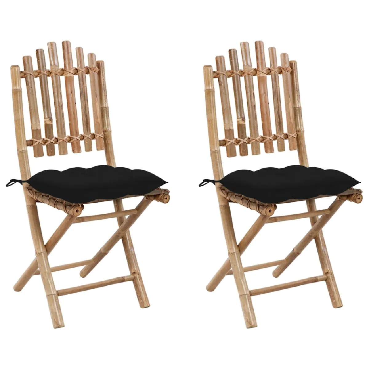 vidaXL Chaises pliables de jardin - Lot de 2