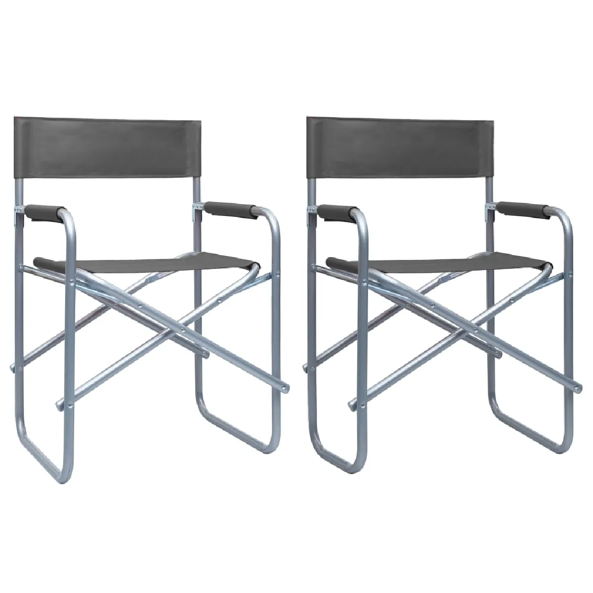 vidaXL Chaises de metteur en scène en acier - vue 2