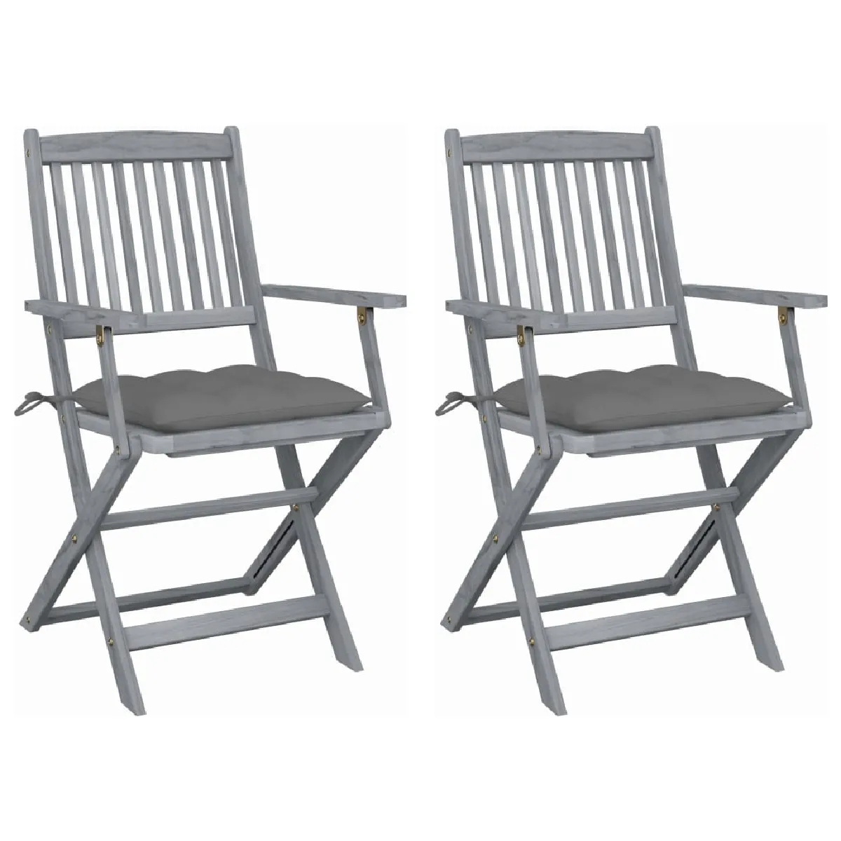 vidaXL Chaises pliables extérieur lot de 2