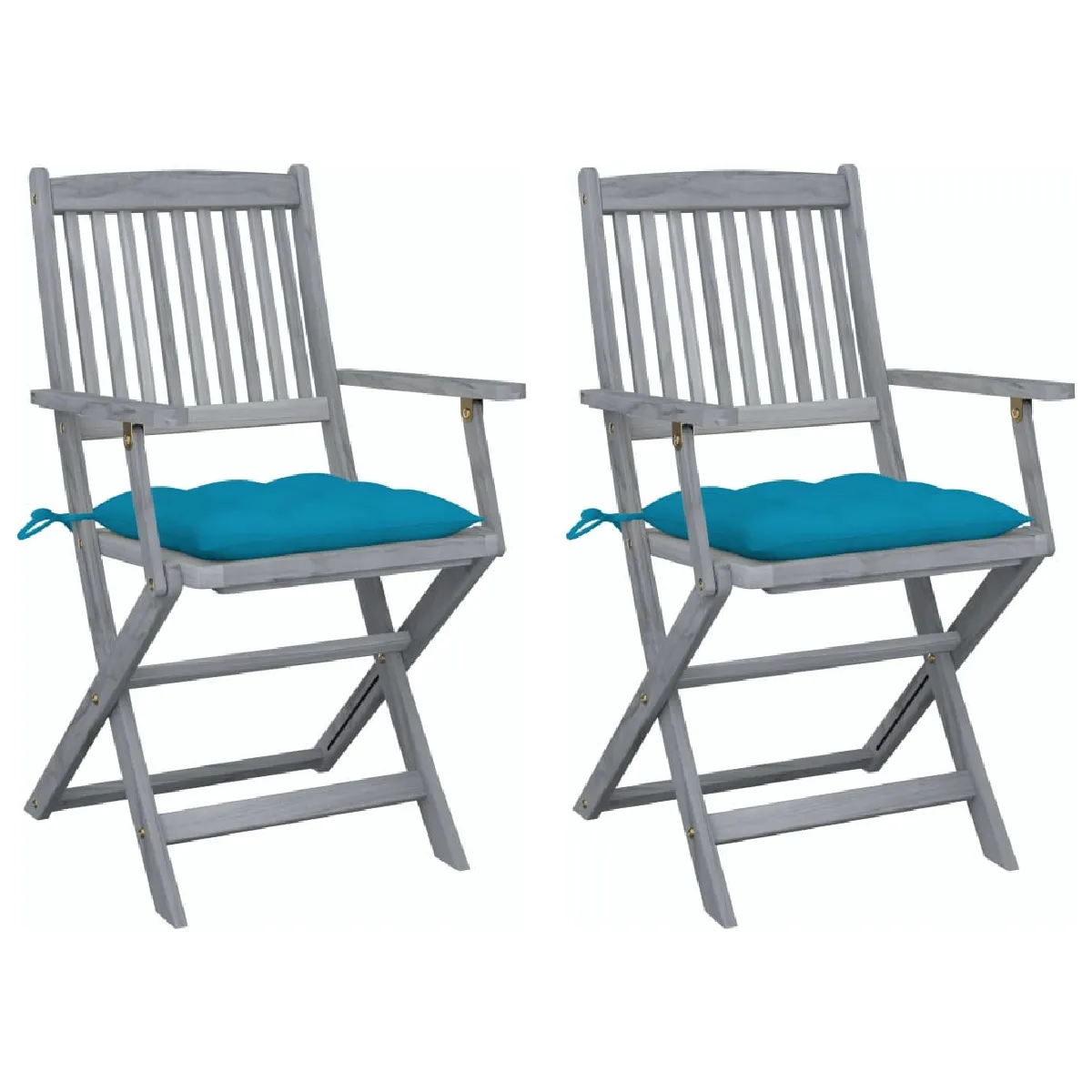 vidaXL Chaises pliables d'extérieur Lot de 8 Bois d'acacia - vue 3