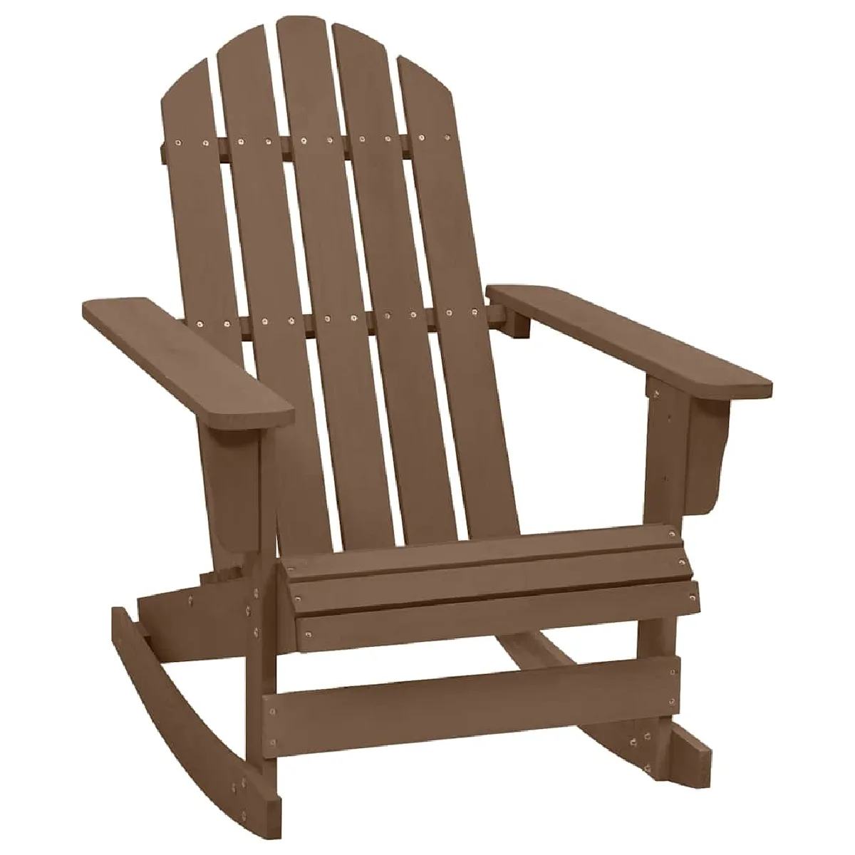 Vidaxl Marron Chaise À Bascule Jardin Bois