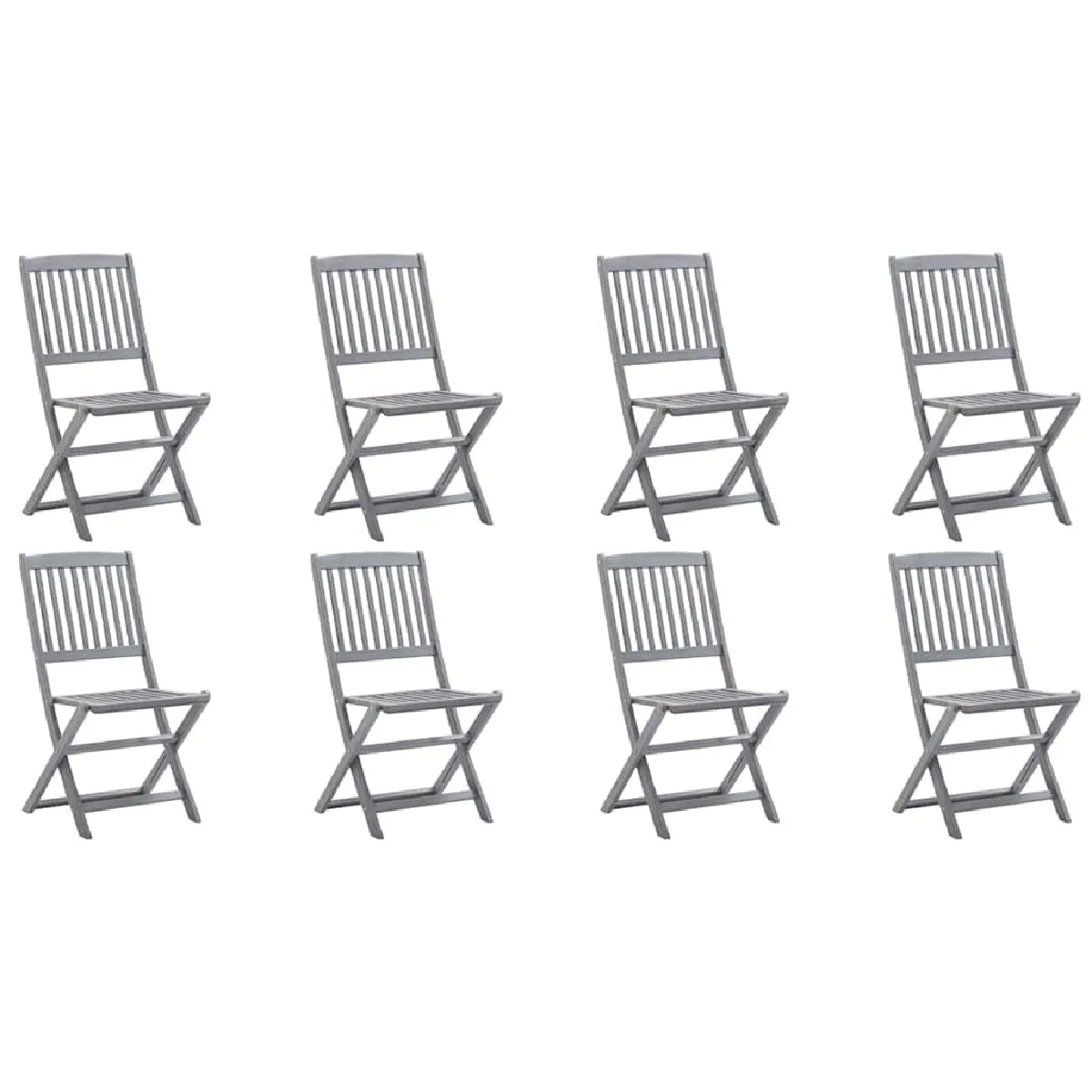 Chaises pliables dextérieur VIDAXL Bois dacacia Ensemble de 4 - vue 7