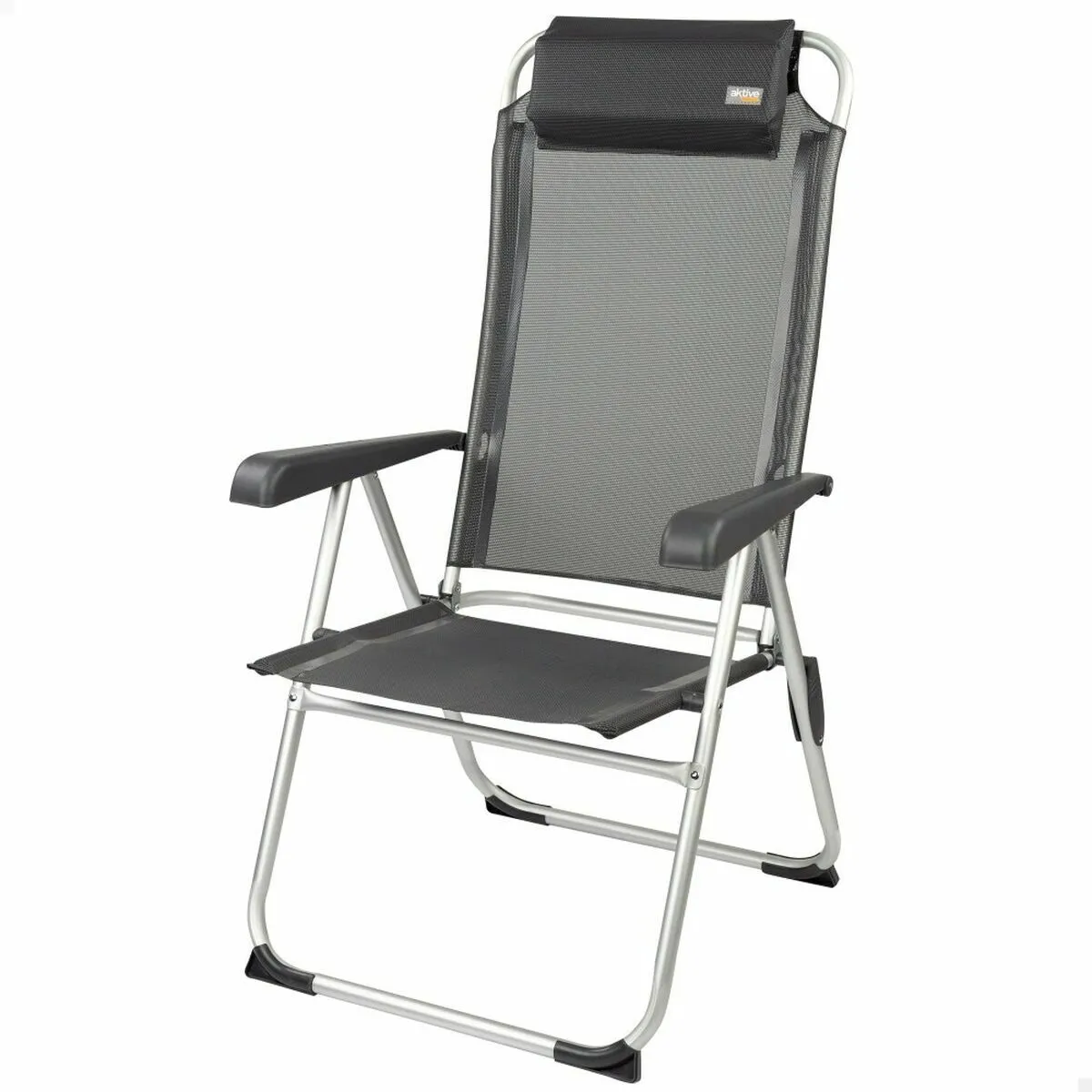 Aktive Chaise de jardin pliante - Gris Aktive Chaise de jardin pliante - Gris