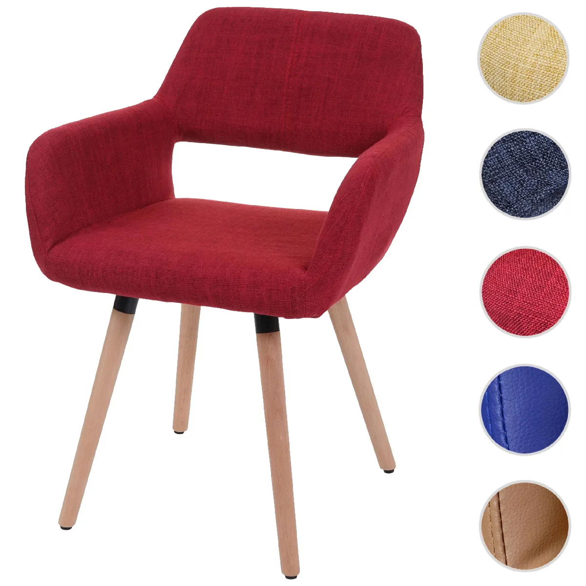 Mendler Rouge Chaise De Salle À Manger - Pourpre