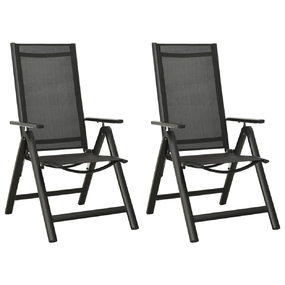 vidaXL Chaises pliables de jardin lot de 8 - vue 10