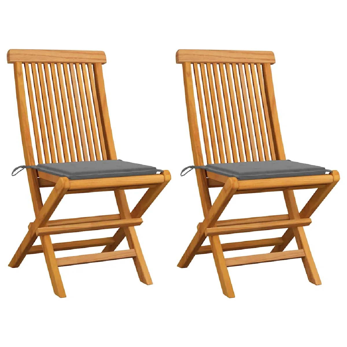 VIDAXL chaises empilables de jardin 2 pcs - vue 2