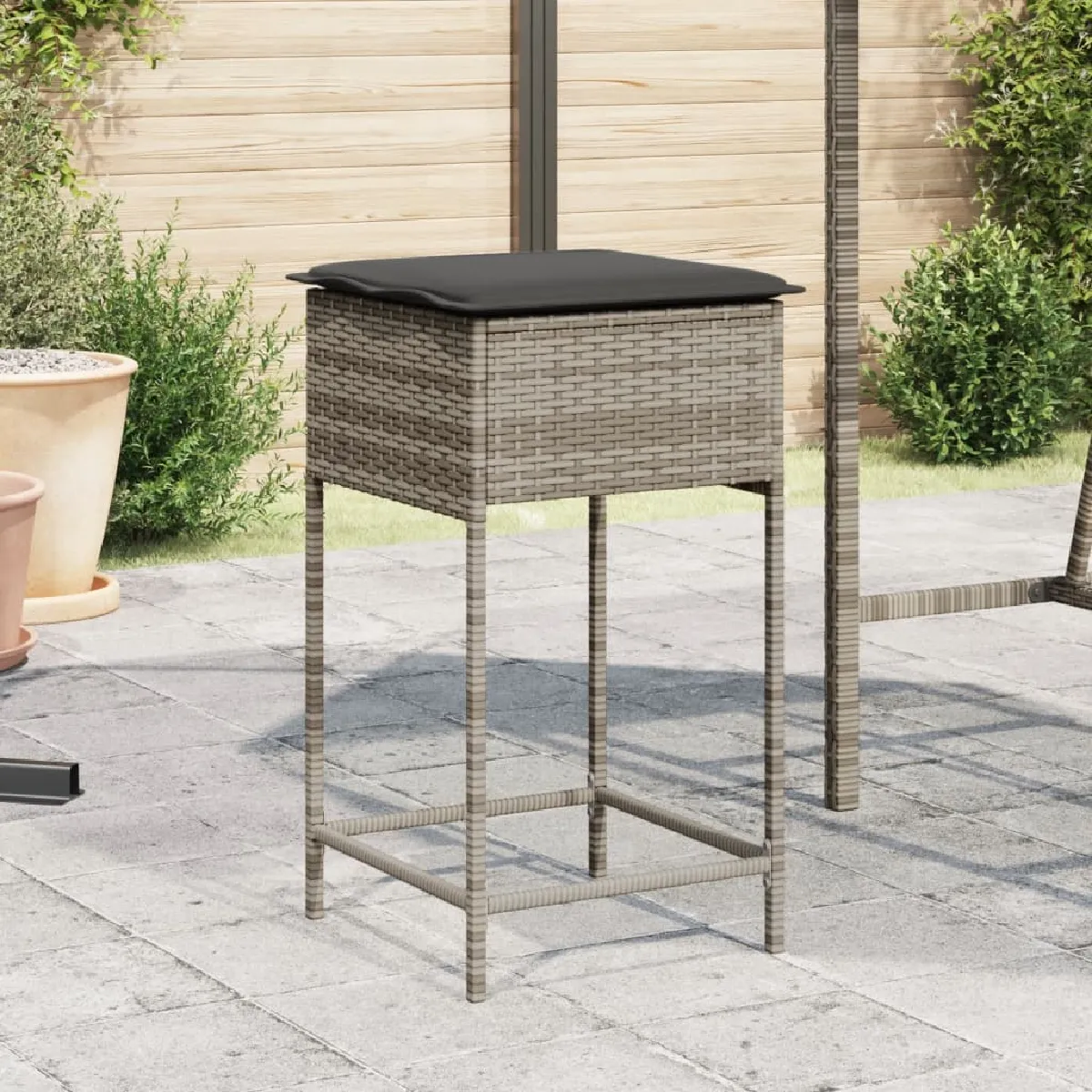 Lot de 2 tabourets de bar jardin vidaXL - vue 1