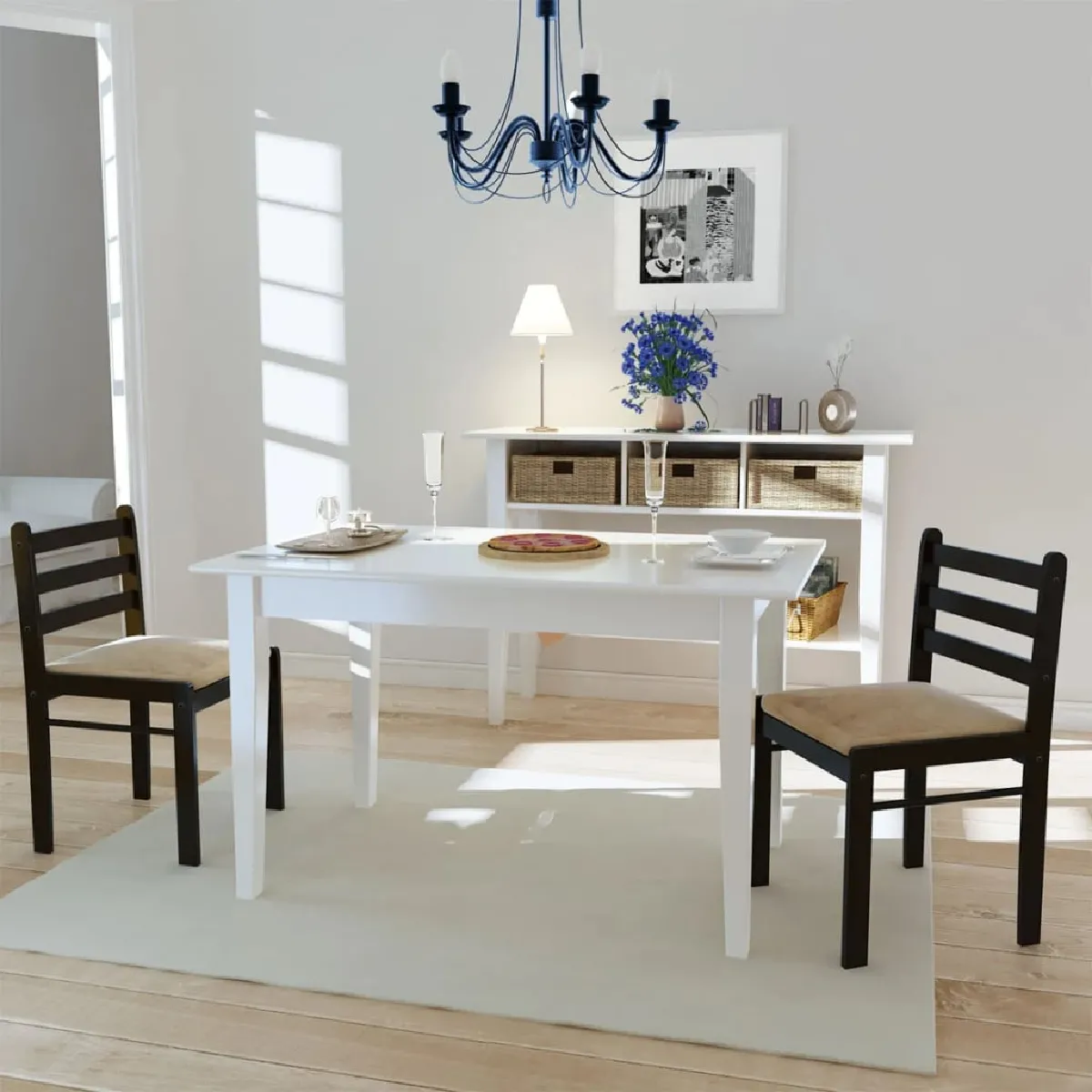 vidaXL Chaises à manger - Marron, Lot de 2