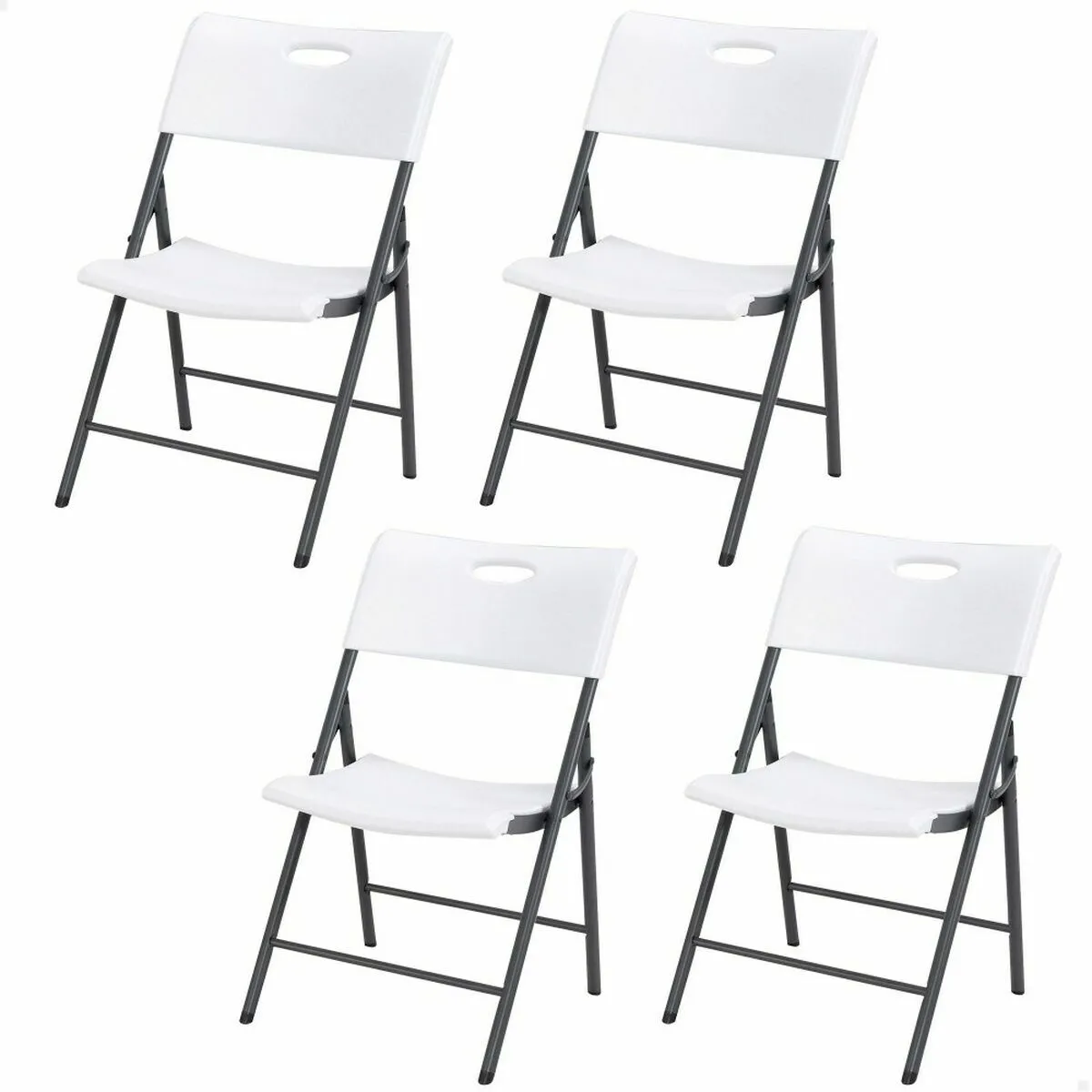 Lifetime Chaises de jardin pliantes x4 - Blanc Lifetime Chaises de jardin pliantes x4 - Blanc