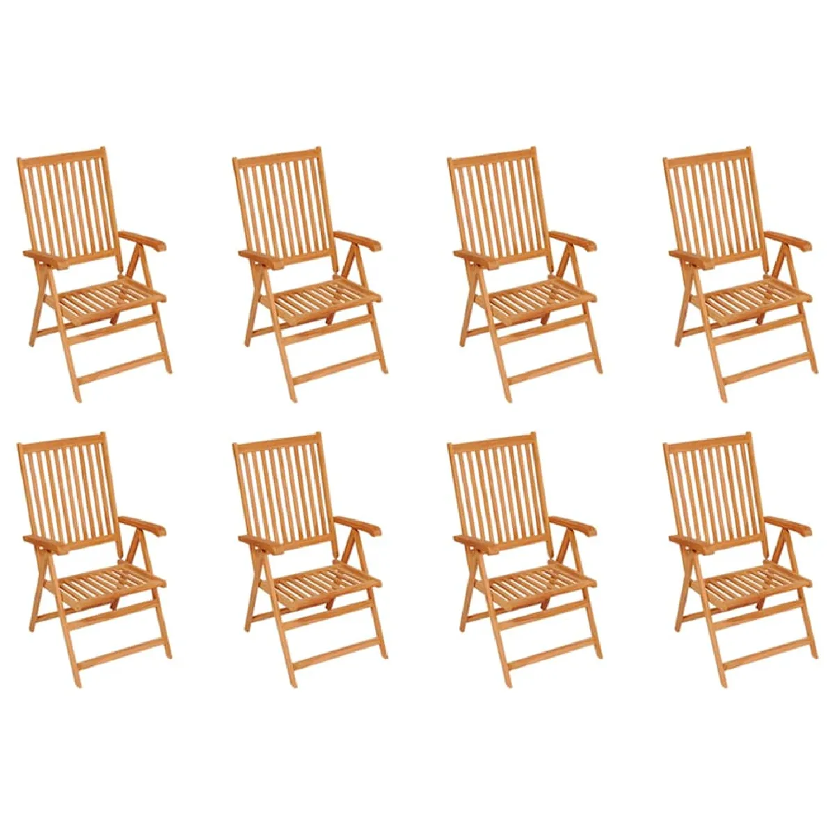 vidaXL Chaises inclinables de jardin Teck