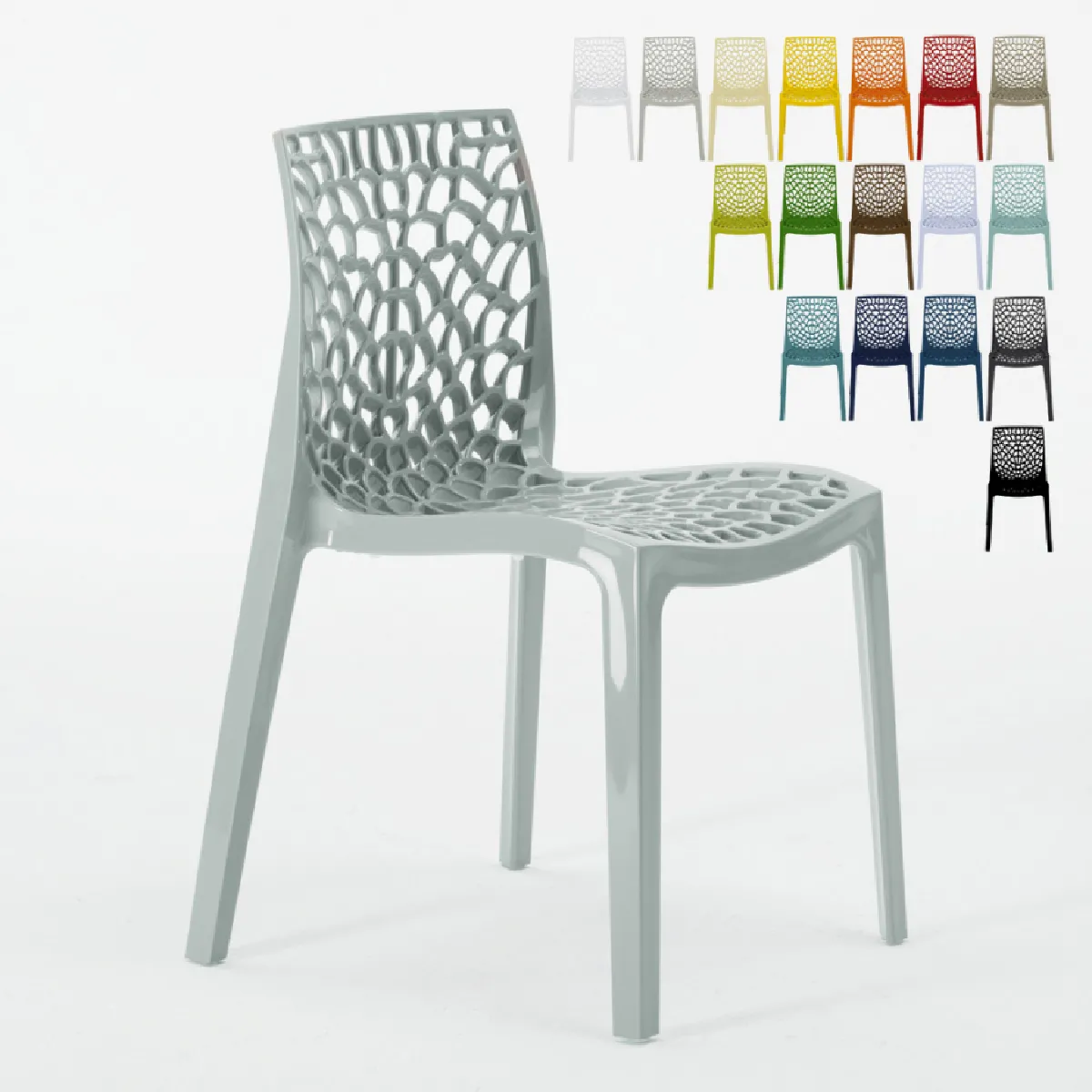 Grand Soleil Gruvyer - Chaise en polypropylène - Gris