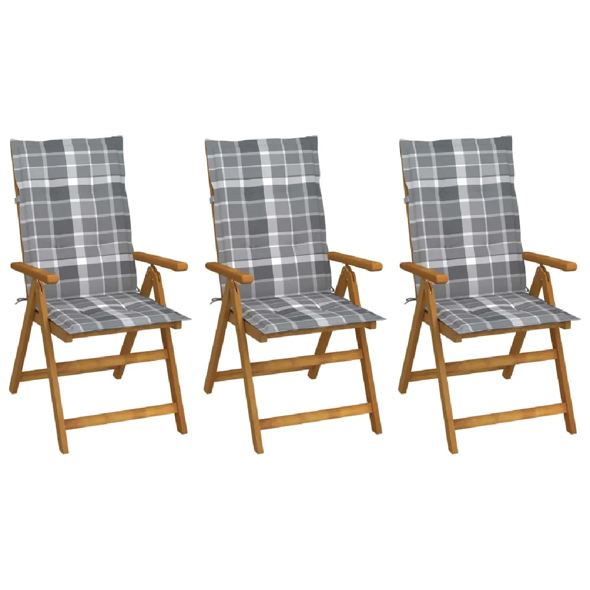 Vidaxl vidaXL Chaises pliables de jardin lot de 8 Bois d'acacia - vue 2