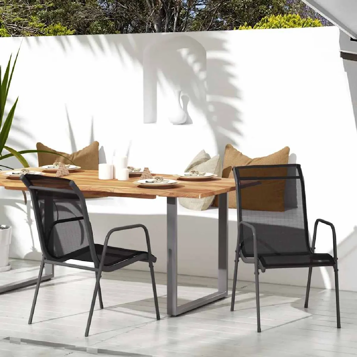 vidaXL Chaises de jardin et - vue 2