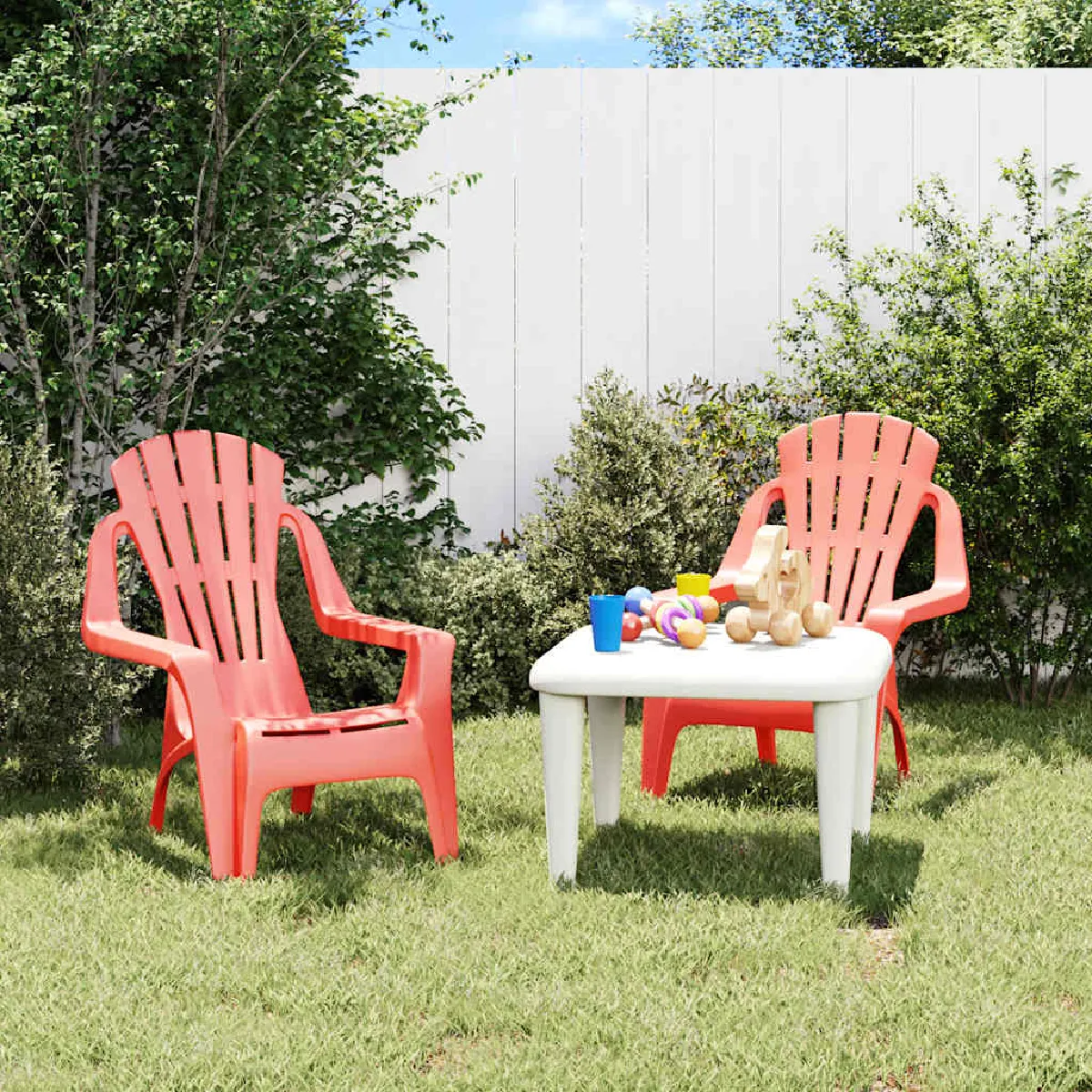 vidaXL Chaises de jardin pour enfants Lot de 2 - vue 2