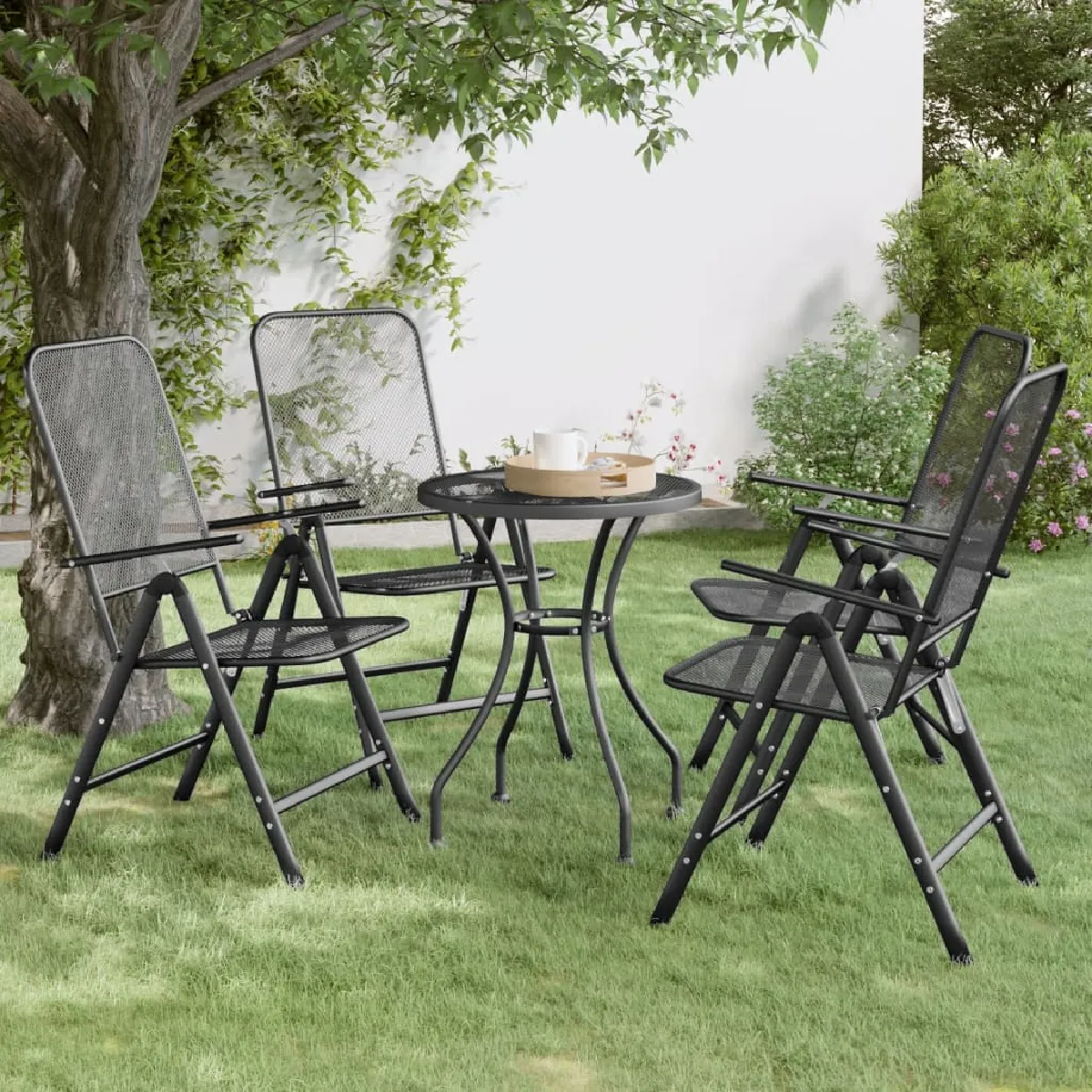 vidaXL Chaises pliables jardin lot de 6 - vue 4