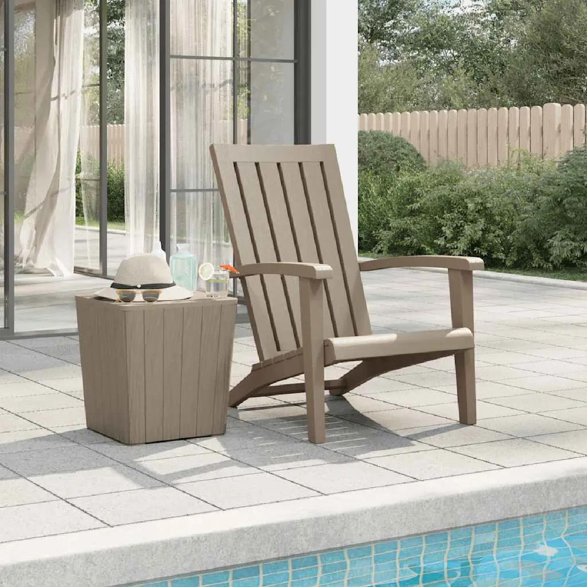VIDAXL - Chaise de jardin Adirondack - Marron Clair - Image 2