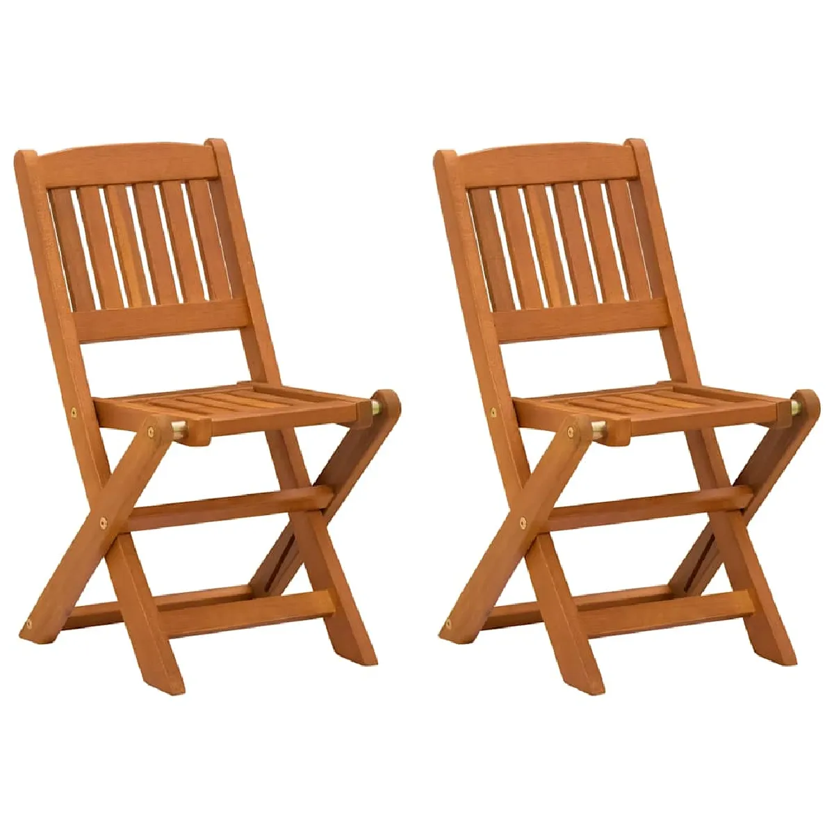 vidaXL Chaises pour enfants Lot de 2 Bois d'eucalyptus