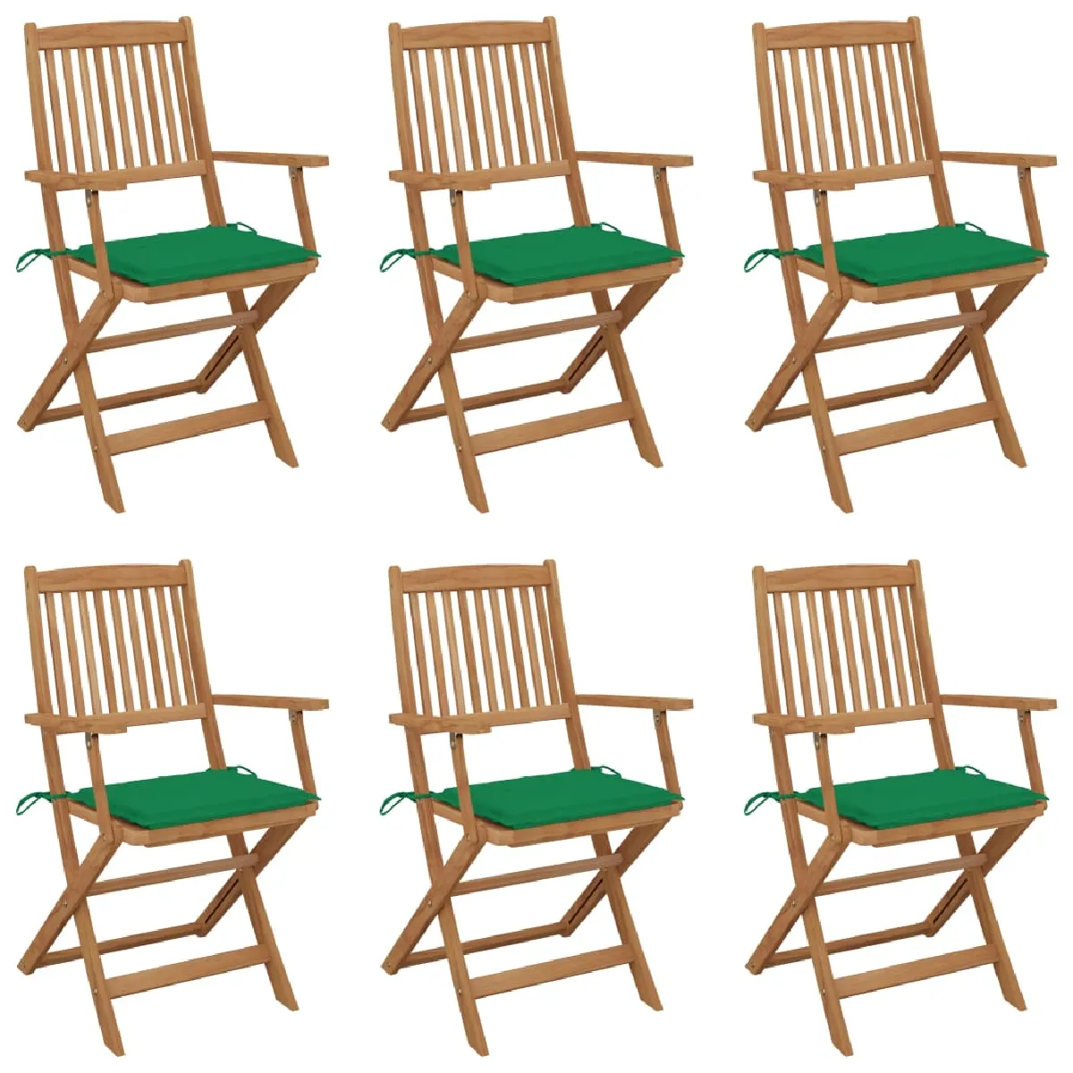 vidaXL Chaises pliables de jardin lot de 8 - vue 9